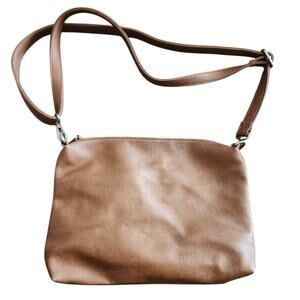 Joy Susan Brown Crossbody Vegan Leather Adjustable Strap Purse Handbag